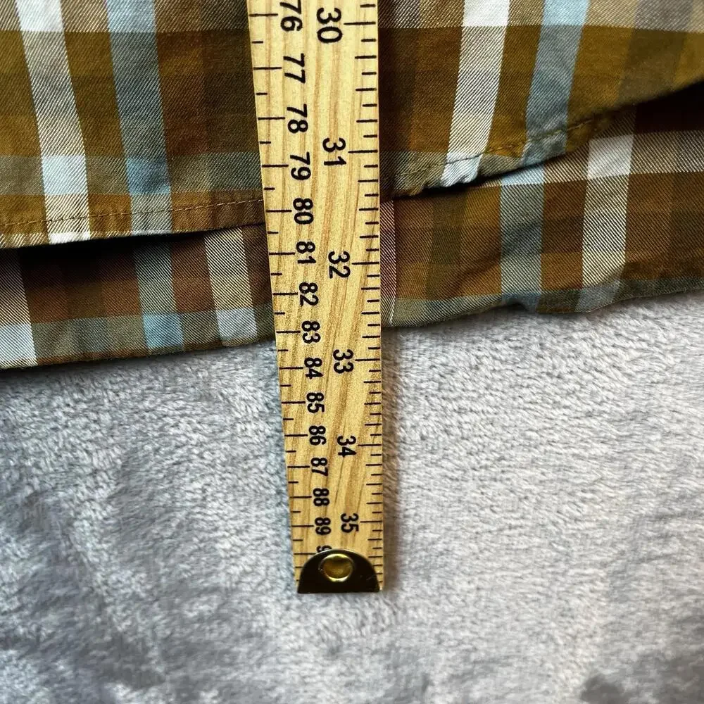 J Crew Lot of 2 Mens Dress Shirt Size XLT Plaid Long Sleeve Button Up Preppy Y2k